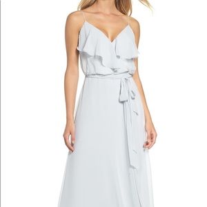 Ice blue bridesmaid dress